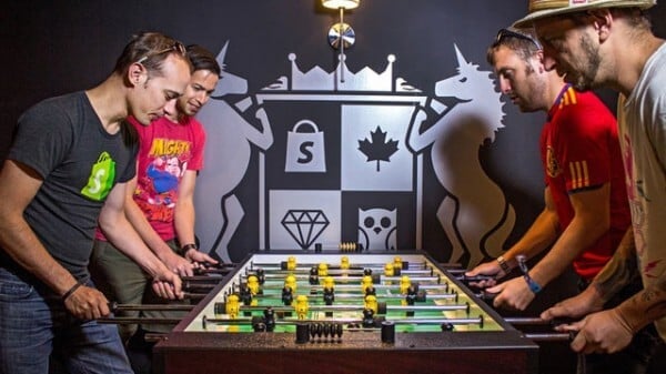 Shopify also has a mean foosball team